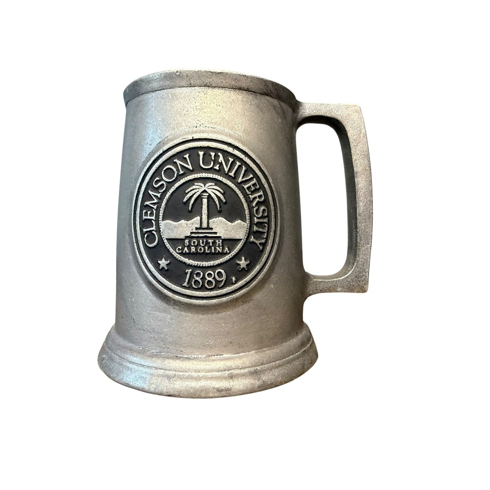 Vintage Wilton Armetale Clemson University South Carolina Metal Stein Mug Cup